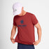 front view of saysky logo combat mens running t-shirt in a red colour