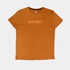 saysky  short sleeve t shirt for men, quick drying tshir, orange colour, shirt laid flat on white background