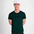 man wearing saysky logo pace tee with logo on front