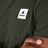 saysky mens clean combat t-shirt green, lightweight running acivewear t shirt, front view in a green colour with white saysky saysky mens clean combat t-shirt green, lightweight running acivewear t shirt, front view in a green colour with white saysky logologo