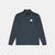 saysky mens pace half zip long sleeve, lightweight long sleeve zip up athletic jumper for running, black colour, long sleeve laid out flat on white background