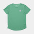 super lightweight green SAYSKY running tee shirt, made with Global Recycled Standard Certificate