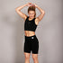woman wearing saysky motion sports bra in black