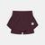 saysky pace 2 in 1 short 3 inch womens, running short with compressive short brief, wine colour shorts on white background