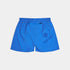 saysky pace 5 inch run shorts in blue colour with logo printed at back and zip pocket