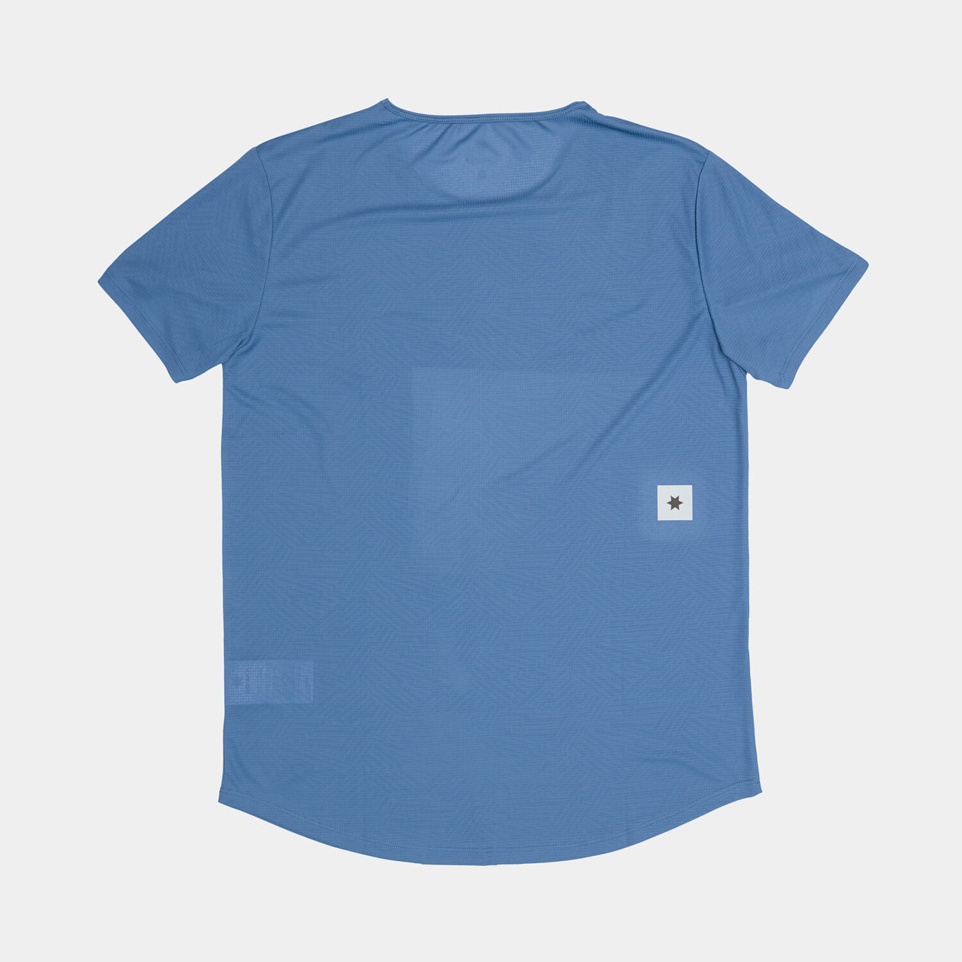 saysky blue run tee for men that changes pattern as you sweat, logo on back