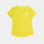 yellow saysky run tee with logo on front