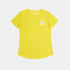 yellow saysky run tee with logo on front