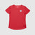 saysky run tee in red colour, with logo at front