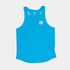 blue saysky singlet with reactive fabric that shows a flower pattern when wet