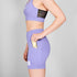 SAYSKY combat shorts for women in purple colour, pocket detail