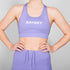 SAYSKY combat shorts for women in purple colour, drawstring waist