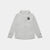 saysky womens pace flex hooded jacket sleeve, Wind-resistant, breathable jacket for running, light grey colour, top laying out flat on white background 