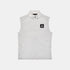 SAYSKY womens clean pace flex vest, lightweight, windproof zip-up running vest for women, grey colour with black SAYSKY logo, profile of vest  on a white background