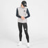 SAYSKY womens clean pace flex vest, lightweight, windproof zip-up running vest for women, grey colour with black SAYSKY logo, full body shot of women wearing vest with black longsleeve and cap on a white background