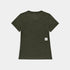saysky clean pace t-shirt for women, quick dry, soft running t-shirt, dark green colour,  back profile of saysky running top on a white background