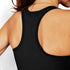 black saysky womens flow race crop top close up of back with saysky cut out detail