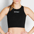 black saysky womens flow race crop top on women standing close up