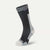 Sealskinz holverstone waterproof running sock gray and white with brand logo on a light gray background