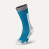 seaskinz holverstone running sock, blue and gray waterproof sock 