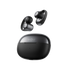Pair of black wireless shokz earbuds with charging case