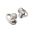 Pair of silver grey wireless shokz earbuds close up