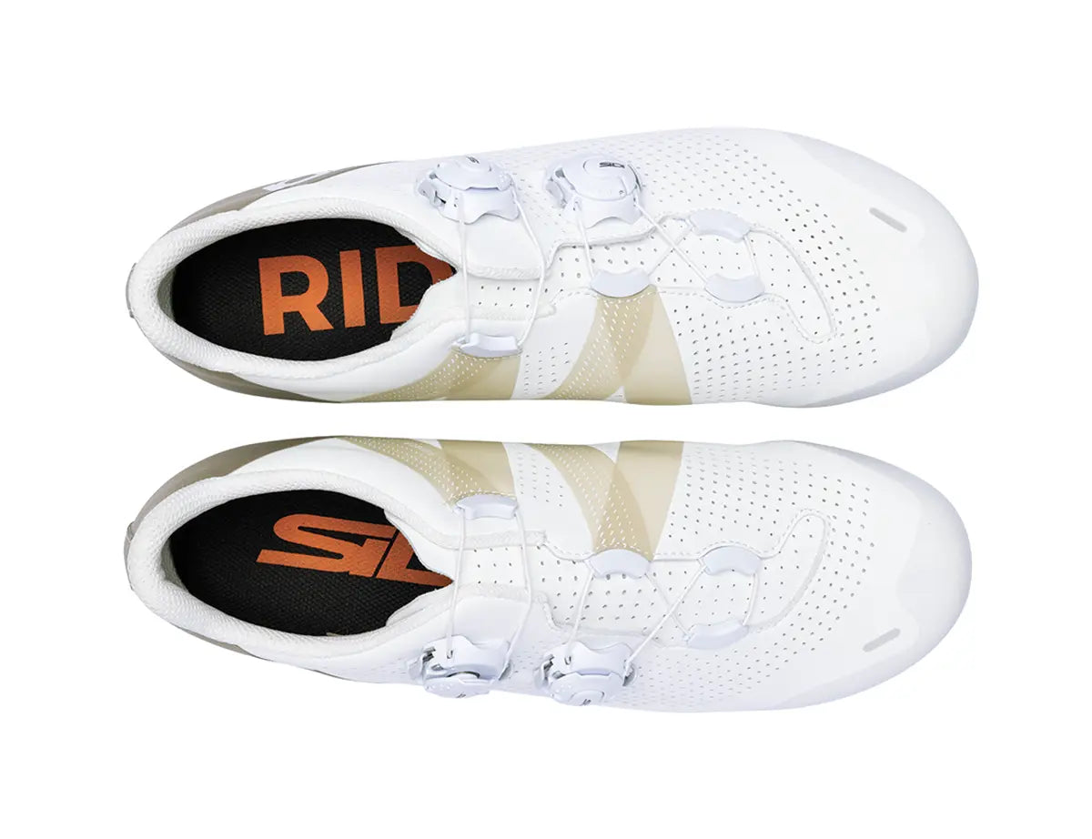 sidi scape ergo 6 cycling shoe, white colour, top