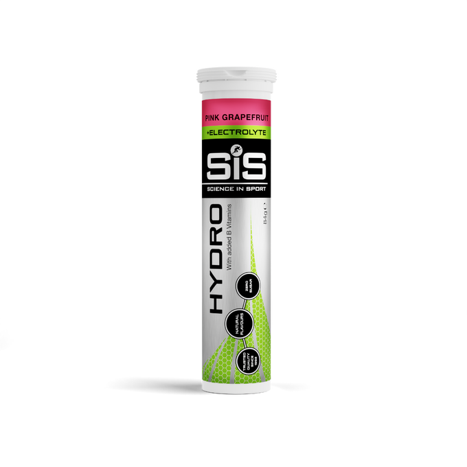 Tube of Science in Sport Hydro Electrolyte supplement iwth pink grapfruit flavour