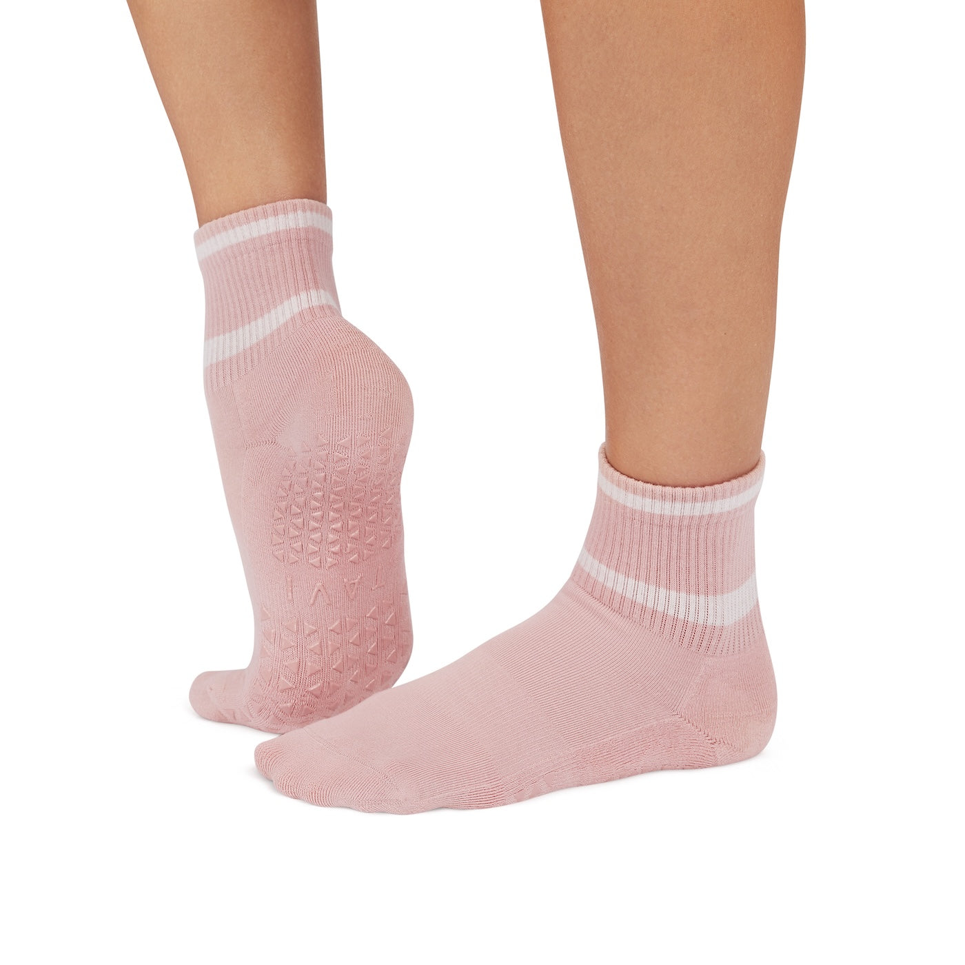 Pink aria tavi grippy socks for pilates