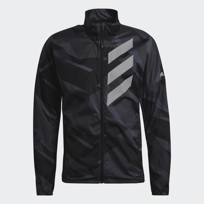 adidas terrex trail running windbreaker grey