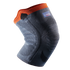  Thuasne knee support for knee pain and/or swelling management, grey / orange colour, close-up of knee support