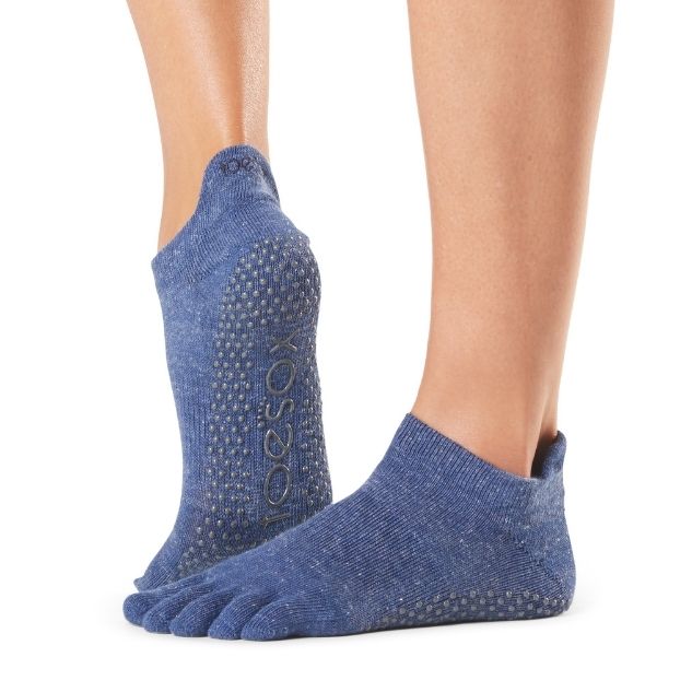 toesox low rise compressed sock navy