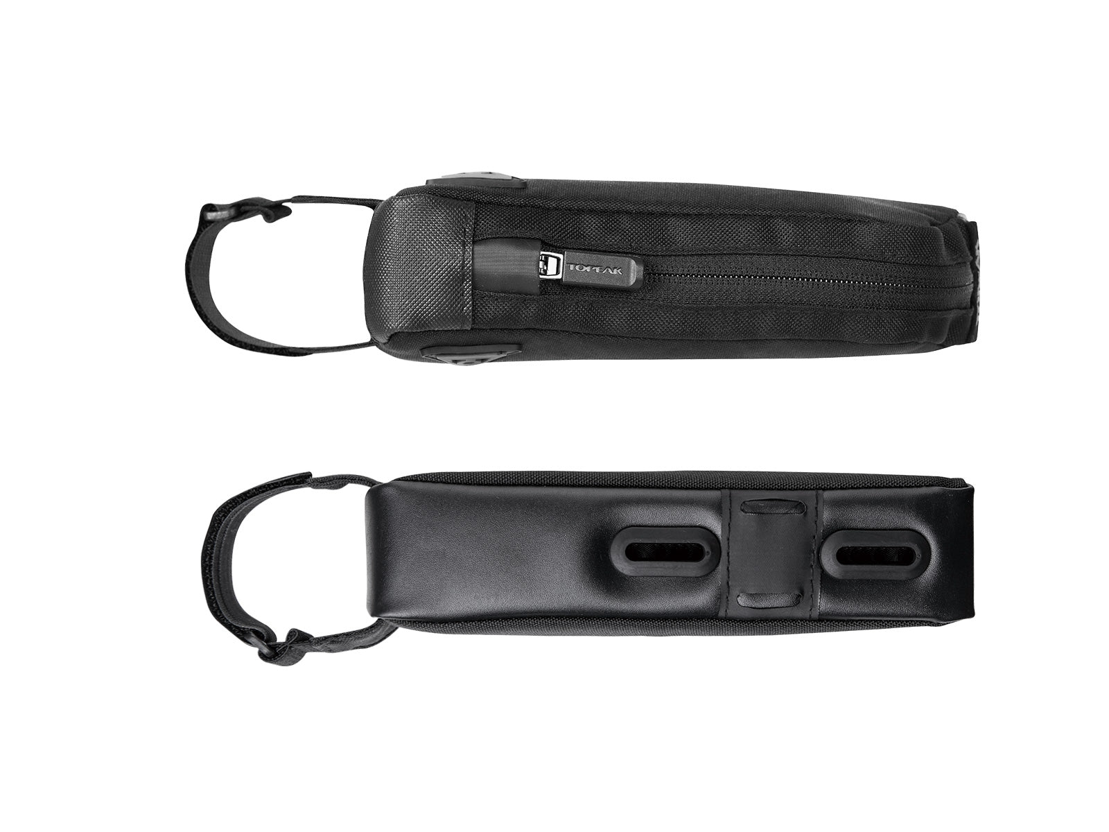 black topeak fast fuel bag bolt on, small compact top loading cycling bag, top of bag