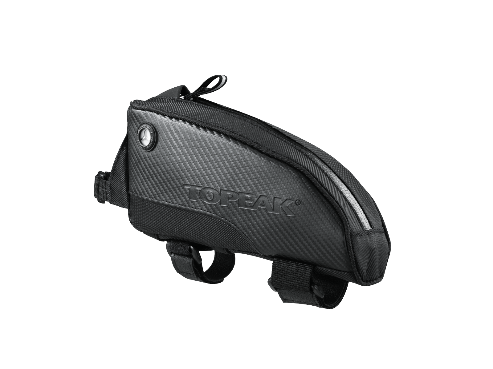 topeak fuel tank, top loading cycling black bag, bag with no background