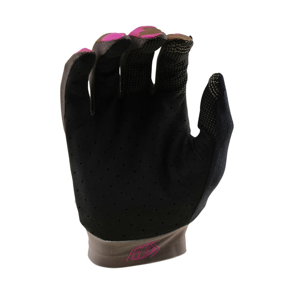 troy lee mtb glove, ace glove, black with pink and brown camo