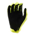 troy lee mtb air glove, yellow colour inside view
