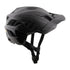 troy lee designs flowline se black matte mtb helmet with visor, right side profile of helmet