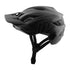 troy lee designs flowline se black matte mtb helmet with visor, side profile of helmet