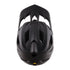 troy lee stage helmet, black full face cycling helmet, top down view of helmet