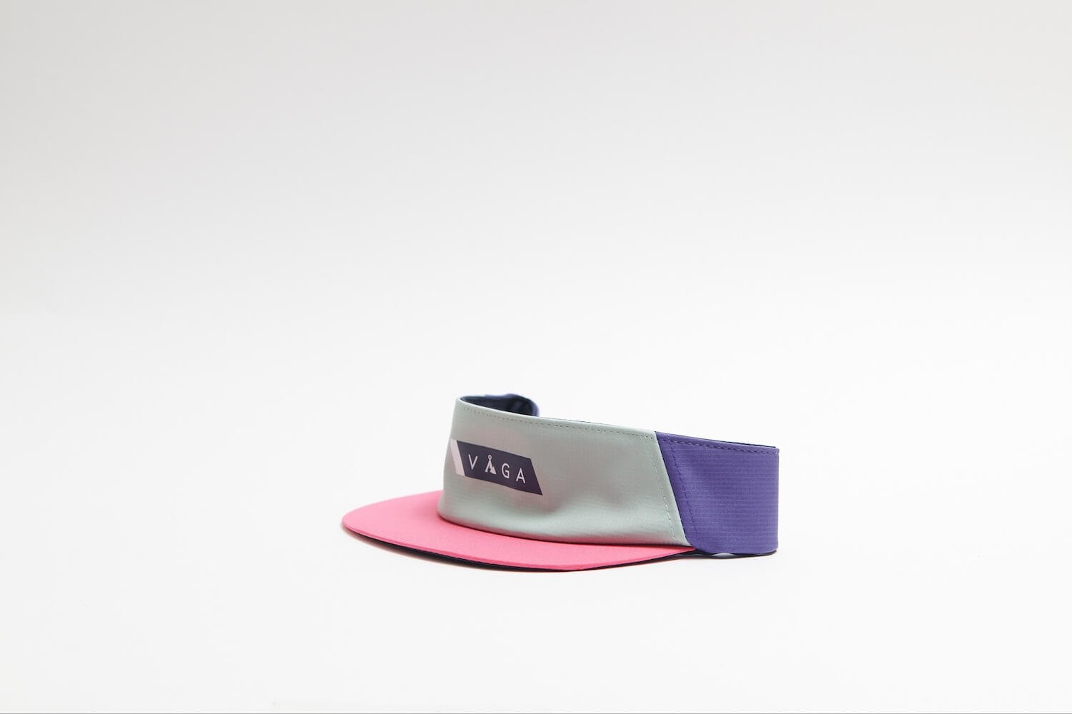 vaga feather visor cap pink grey purple 