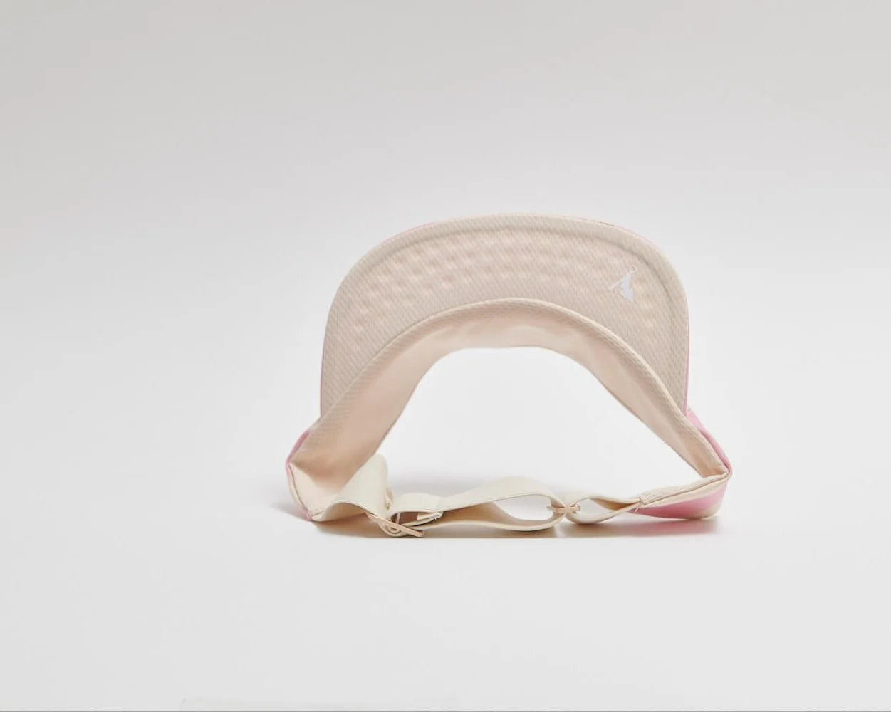 Gaga feather visor beige and pink with a textured pattern