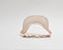 Gaga feather visor beige and pink with a textured pattern