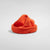 vaga fleece beanie, warm running hat, bright orange colour, brim of hat rolled up