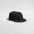 vaga pacer cap, lightweight packable water resistant running cap, black brown and dark grey colour, side angle of hat