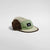 vaga pacer cap, lightweight water resistant running cap, mint light blue and brown colour, side angle