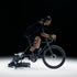 wahoo kickr move bike trainer, bike trainer with side to side movement, model riding bike with trainer