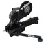 wahoo kickr move bike trainer, bike trainer with side to side movement, black cycling trainer front side view