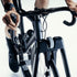 close up of bike on a wahoo kickr rollr, smart bike roller for indoor cycling