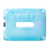 Yeti ice block 1.8kg for freezing and storing in coolers, front view in a blue colour