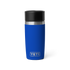 YETI Rambler 355ml Water Bottle, insulated flask bottle for maintaining internal temperatures, front view of bottle in a blue colour